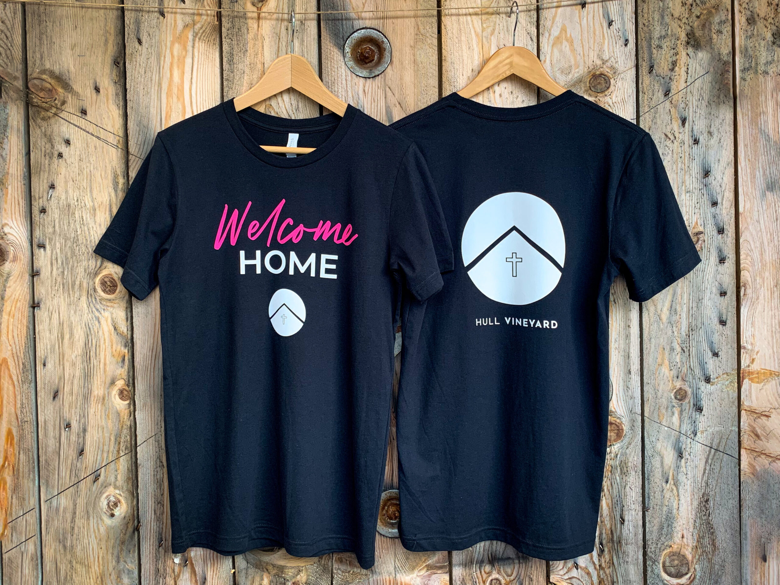 Black & Pink Welcome Home Branded T Shirt