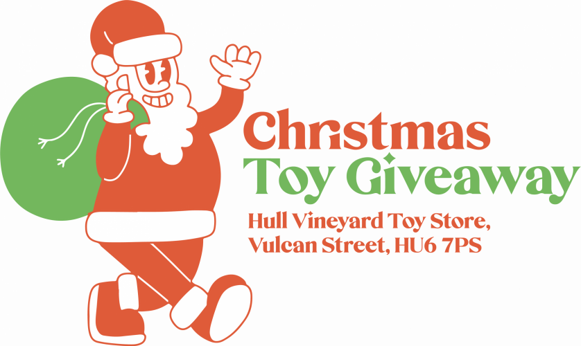 Christmas Toy Giveaway. Hull Vineyard Toy Store, Vulcan Street, HU6 7PS